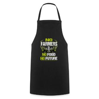 Farmers Demo Protest No Farmers No Food No Future - Cooking Apron - black - Front - AI Model Male 185 dark (185cm)