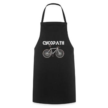Cycopath Lustiger Fahrradradfahrer - Kochschürze - Schwarz - Vorne - AI Model Male 185 dark (185cm)