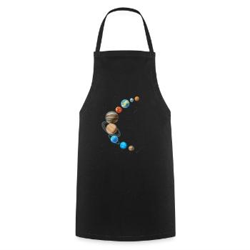 Space Space Solar system in cresnel shape - Cooking Apron - black - Front - AI Model Male 185 dark (185cm)