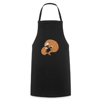 Cute Pangolins - Pangolin Lover Gift - Cooking Apron - black - Front - AI Model Male 185 dark (185cm)