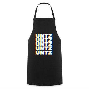 Untz Techno Rave Raver DJ Festival Party Geschenk - Kochschürze - Schwarz - Vorne - AI Model Male 185 dark (185cm)