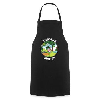 Unicorn Hunter Unicorn Gift Idea Christmas - Cooking Apron - black - Front - AI Model Male 185 dark (185cm)