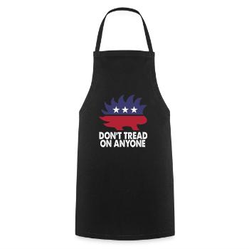 Dont Tread On Anyone Porcupine Libertarian Humor F - Cooking Apron - black - Front - AI Model Male 185 dark (185cm)