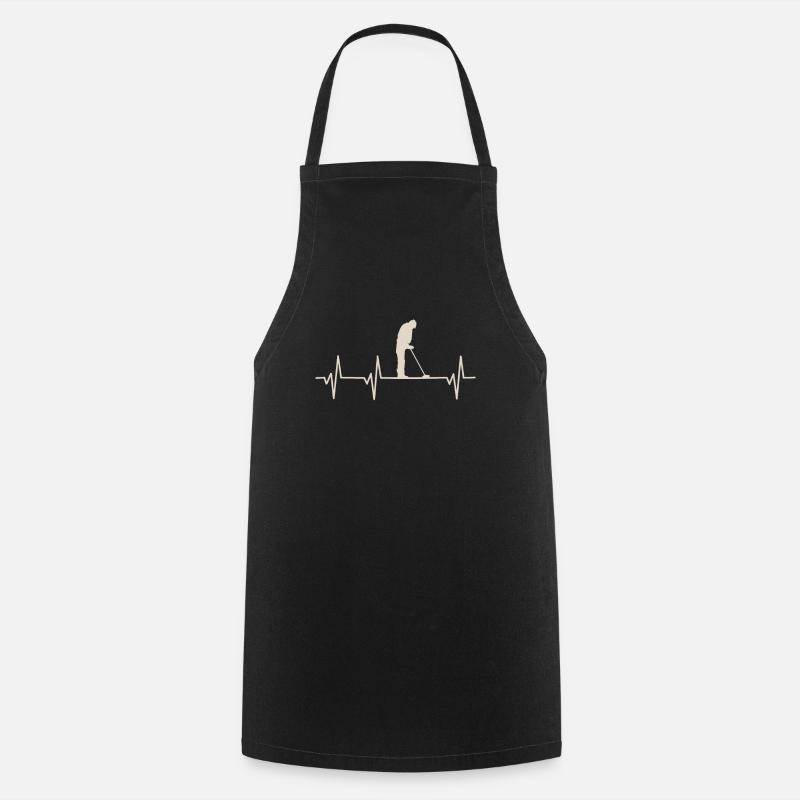 battement de coeur de détection de métaux pour détecteur de métaux - Tablier de cuisine - noir