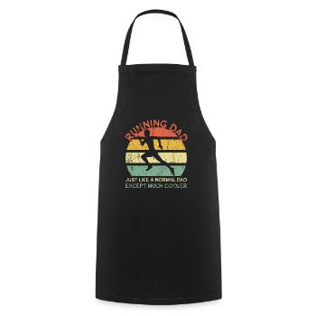 Running Dad Jogging Dad Marathon Runner Father's Day - Cooking Apron - black - Front - AI Model Male 185 dark (185cm)