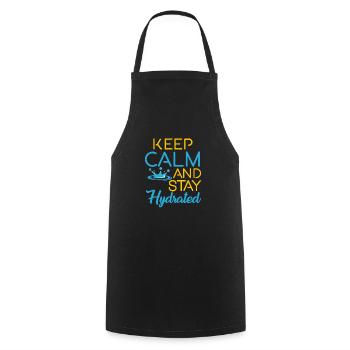Keep calm and stay hydrated by The Manzanita's - Cooking Apron - black - Front - AI Model Male 185 dark (185cm)