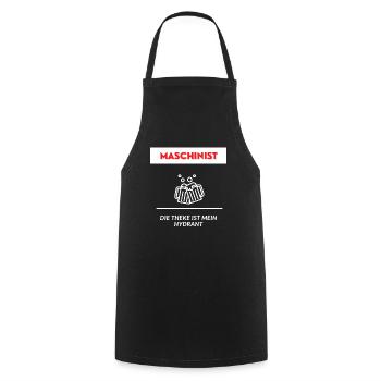 Maschinist Freiwillige Feuerwehr Saufen Geschenk - Kochschürze - Schwarz - Vorne - AI Model Male 185 dark (185cm)