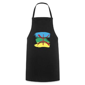 Amazigh Imazighen Flag North Africa Gift - Cooking Apron - black - Front - AI Model Male 185 dark (185cm)