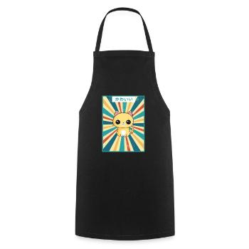 kawaii neko japanese - Cooking Apron - black - Front - AI Model Male 185 dark (185cm)