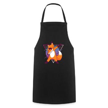 Kinder Fuchs Dabbing Fox Dab Fox in 90s - Kochschürze - Schwarz - Vorne - AI Model Male 185 dark (185cm)