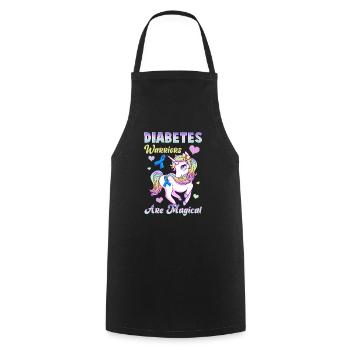 Les guerriers du diabète sont une licorne mignonne magique - Tablier de cuisine - noir - Devant - AI Model Male 185 dark (185cm)