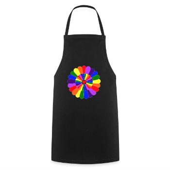 Love Rainbow - Cooking Apron - black - Front - AI Model Male 185 dark (185cm)
