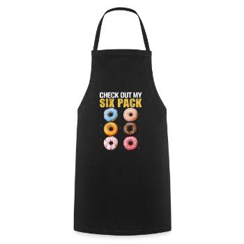 Check Out My Six Pack Donuts - Kochschürze - Schwarz - Vorne - AI Model Male 185 dark (185cm)