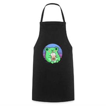 Frosch Bubbe Tee Lustiges Trinken Frosch Shake Humor - Kochschürze - Schwarz - Vorne - AI Model Male 185 dark (185cm)