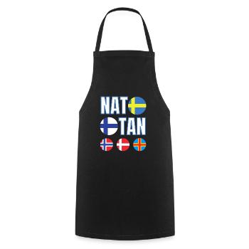 NATO I take Finland Sweden plus Norway Denmark Iceland - Cooking Apron - black - Front - AI Model Male 185 dark (185cm)