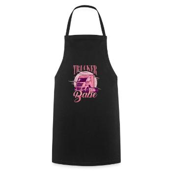 Trucker Babe Trucker Truck Driver - Cooking Apron - black - Front - AI Model Male 185 dark (185cm)