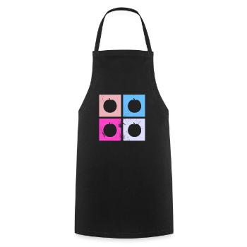 Apricot Fruit Lover Retro Veggie Diet Idée cadeau - Tablier de cuisine - noir - Devant - AI Model Male 185 dark (185cm)