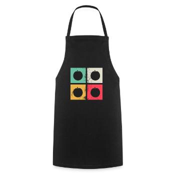 Apricot Fruit Lover Retro Veggie Diet Gift idea - Kochschürze - Schwarz - Vorne - AI Model Male 185 dark (185cm)