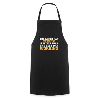 LE PIRE JOUR D’APICULTURE EST MEILLEUR QUE LE MEILLEUR D - Tablier de cuisine - noir - Devant - AI Model Male 185 dark (185cm)