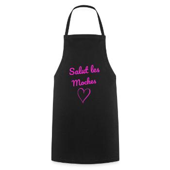 salut moches femme humour phrases drôles - Tablier de cuisine - noir - Devant - AI Model Male 185 dark (185cm)