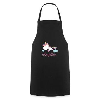 ANGELINA Pink Unicorn Novelty - Cooking Apron - black - Front - AI Model Male 185 dark (185cm)