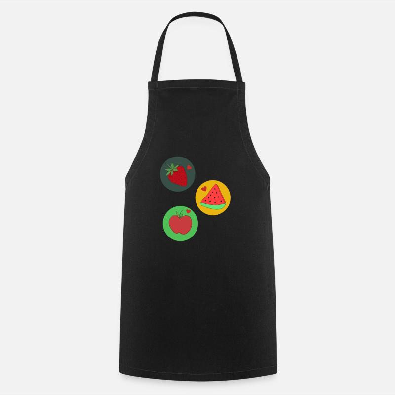Fruits - Tablier de cuisine - noir