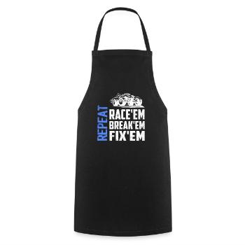 Race'em Break'em Fix'em Repeat Model Car Remote C - Cooking Apron - black - Front - AI Model Male 185 dark (185cm)