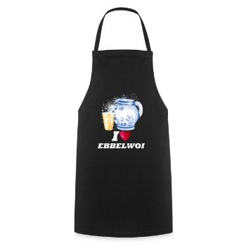 I love Ebbelwoi - Ich liebe Apfelwein Most Hessen - Kochschürze - Schwarz - Vorne - AI Model Male 185 dark (185cm)