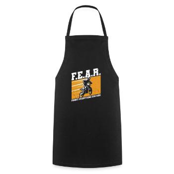 Fear Dirtbike Motocross Forget it all - Cooking Apron - black - Front - AI Model Male 185 dark (185cm)
