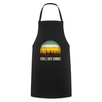 People Rock Summer Rock Clothing Vintage trend - Cooking Apron - black - Front - AI Model Male 185 dark (185cm)