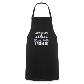 Juste quelques dents de requin de plus que je promets des dents fossiles - Tablier de cuisine - noir - Devant - AI Model Male 185 dark (185cm)