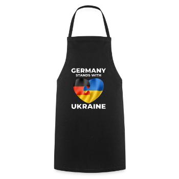 L’Allemagne soutient l’Ukraine - Tablier de cuisine - noir - Devant - AI Model Male 185 dark (185cm)