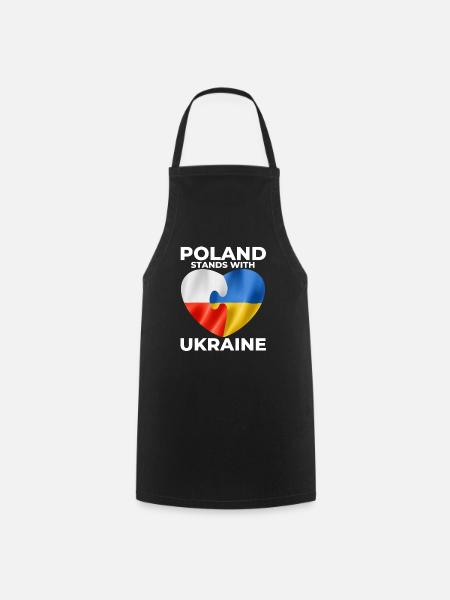 Polen unterstützt die Ukraine - Kochschürze - Schwarz