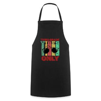 Dritte Klasse Vibes 3. Klasse Retro Back To School - Kochschürze - Schwarz - Vorne - AI Model Male 185 dark (185cm)