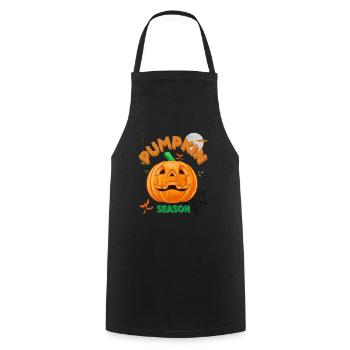 Die Jahreszeit Kürbis Herbstbaum Orange Herbstblätter - Kochschürze - Schwarz - Vorne - AI Model Male 185 dark (185cm)