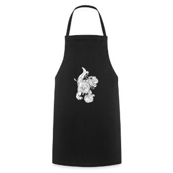 Skeleton Riding Dinosaur T Rex Halloween Rider - Cooking Apron - black - Front - AI Model Male 185 dark (185cm)