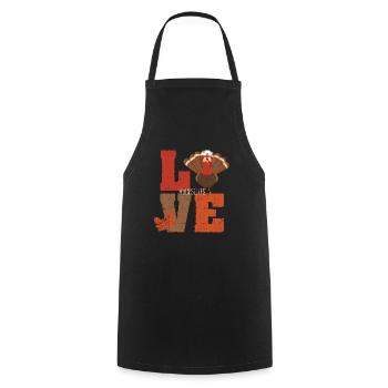 Love Turkey Stethoscope Nurse Life - Tablier de cuisine - noir - Devant - AI Model Male 185 dark (185cm)