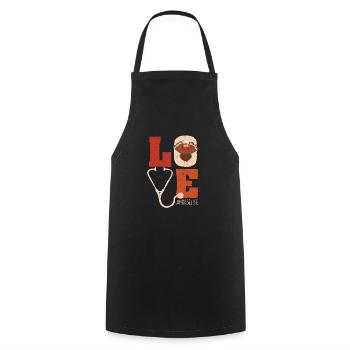 Love Turkey Stethoscope Nurse Life - Cooking Apron - black - Front - AI Model Male 185 dark (185cm)