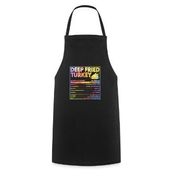 Frittierter Truthahn Lustiges Thanksgiving-Dinner - Kochschürze - Schwarz - Vorne - AI Model Male 185 dark (185cm)