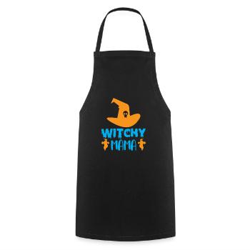 Hexische Mama - Halloween-Mama-Humor - Kochschürze - Schwarz - Vorne - AI Model Male 185 dark (185cm)