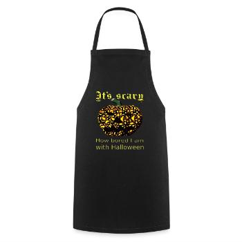 Bored With Halloween - Cooking Apron - black - Front - AI Model Male 185 dark (185cm)