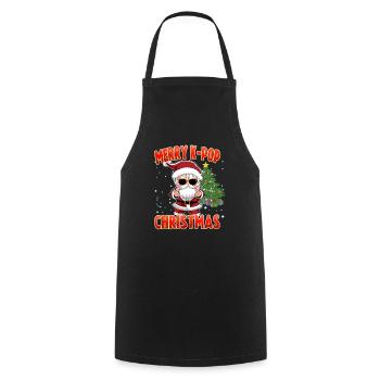Joyeux Noël Noël Santa K Pop Style - Tablier de cuisine - noir - Devant - AI Model Male 185 dark (185cm)