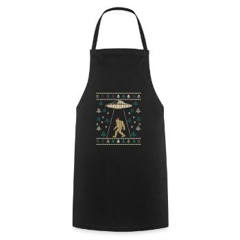 Casquette de Père Noël Bigfoot Alien Ufo Sasquatch - Tablier de cuisine - noir - Devant - AI Model Male 185 dark (185cm)