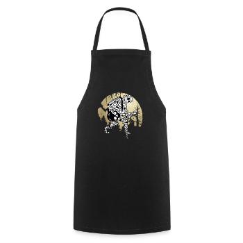 Drôle de guitariste maman jouant de la musique de guitare Hallowe - Tablier de cuisine - noir - Devant - AI Model Male 185 dark (185cm)