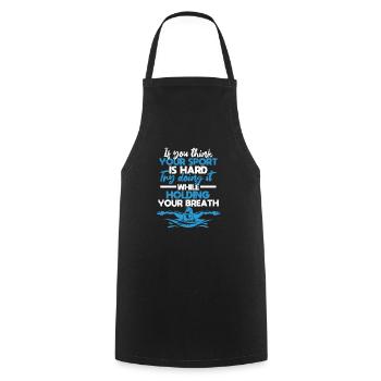 Swimming Swimmers Fun Swimming Sports Practice - Cooking Apron - black - Front - AI Model Male 185 dark (185cm)