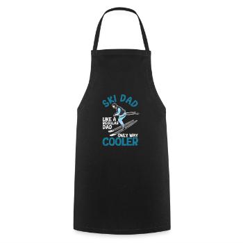 Ski Dad Funny Winter Sports Daddy Skiing Father - Cooking Apron - black - Front - AI Model Male 185 dark (185cm)