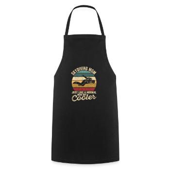 Skydiving Mother's Day Matching pair - Cooking Apron - black - Front - AI Model Male 185 dark (185cm)