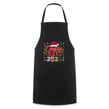 Christmas Design for Cousins Matching Xmas Pajama - Cooking Apron - black - Front - AI Model Male 185 dark (185cm)