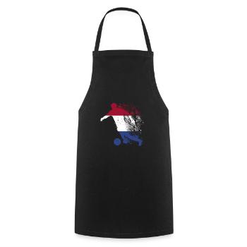 National team Netherlands Football World Cup - Cooking Apron - black - Front - AI Model Male 185 dark (185cm)