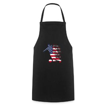 Nationalmannschaft USA Fußball Weltmeister - Kochschürze - Schwarz - Vorne - AI Model Male 185 dark (185cm)